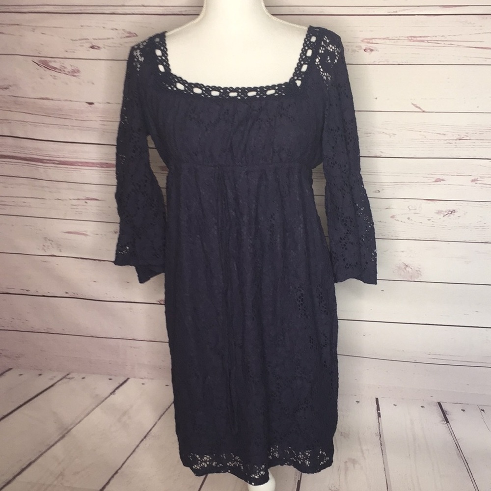 Navy Detailed Dress Women’s Size Medium